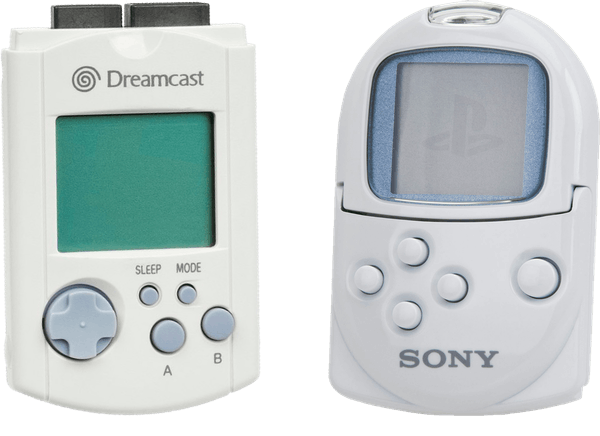 Photo of Sega Dreamcast VMU and Sony PocketStation