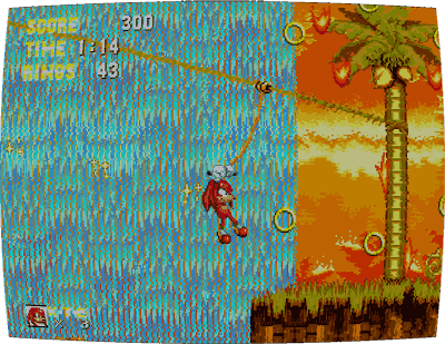 Screenshot of Knuckles in Sonic the Hedgehog 3